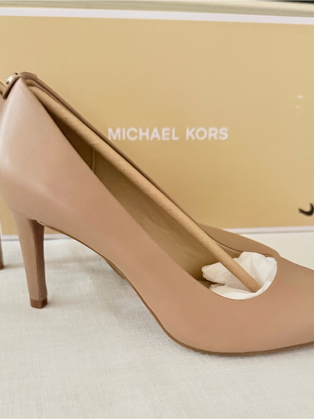 Michael Kors Blush Nude Leather Pointed-Toe Pumps